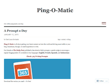 Tablet Screenshot of blog.pingomatic.com